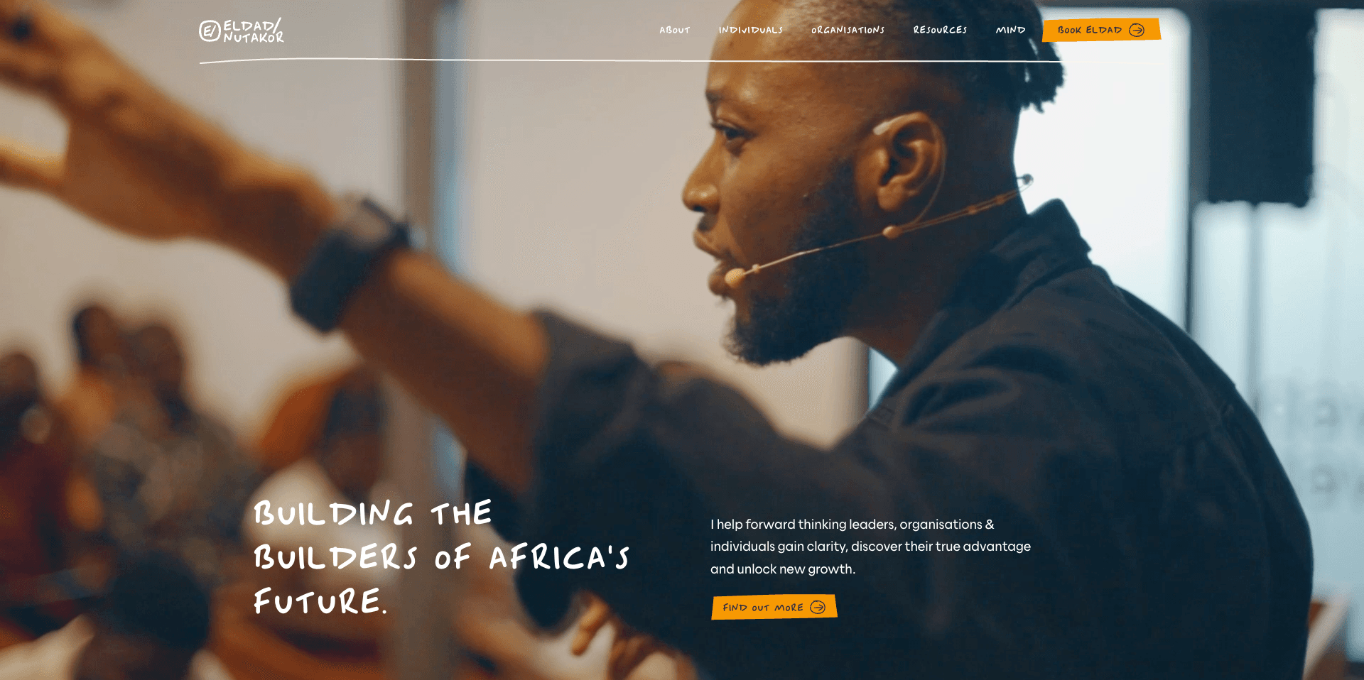 Eldad Nutakor: Website for a leadership coach and consultant