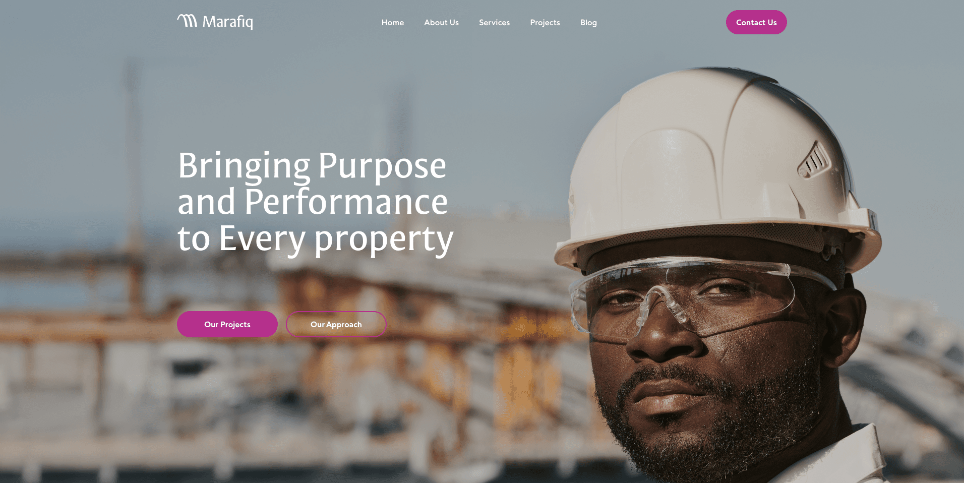 Marafiq: Company website for a facility management business