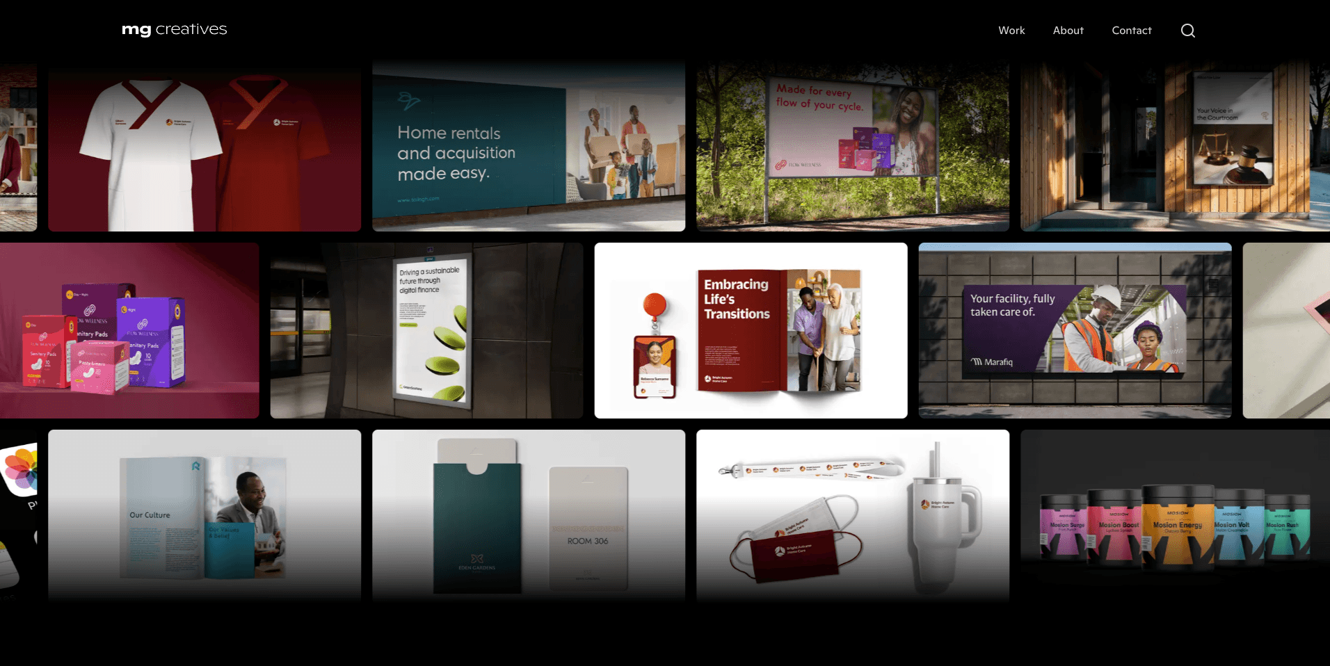 MG Creatives: Website for a creative agency